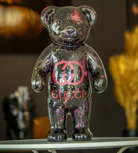 Pop Art Designer Teddy in schwarz